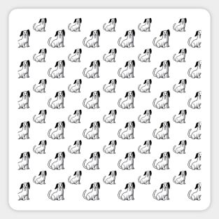 funny cartoon beagle dog pattern Sticker